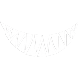Smile with Sharp Teeth Glow in the Dark Transfer for Mask